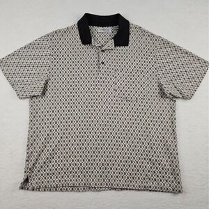 Vintage Penguin Sport Argyle Pattern Polo XL Shirt Performance Golf Pocket